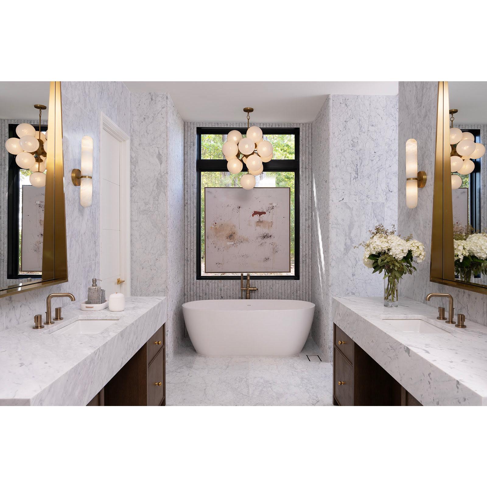 La Dame Chandelier Swirl Glass Natural Brass | Regina Andrew